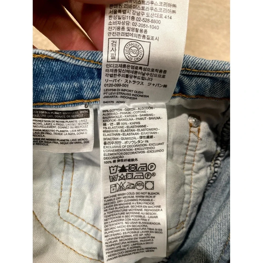 Levi's 505 Regular Jeans Mens‎ 40x30 Blue Denim Cotton Straight Leg Casual Wear